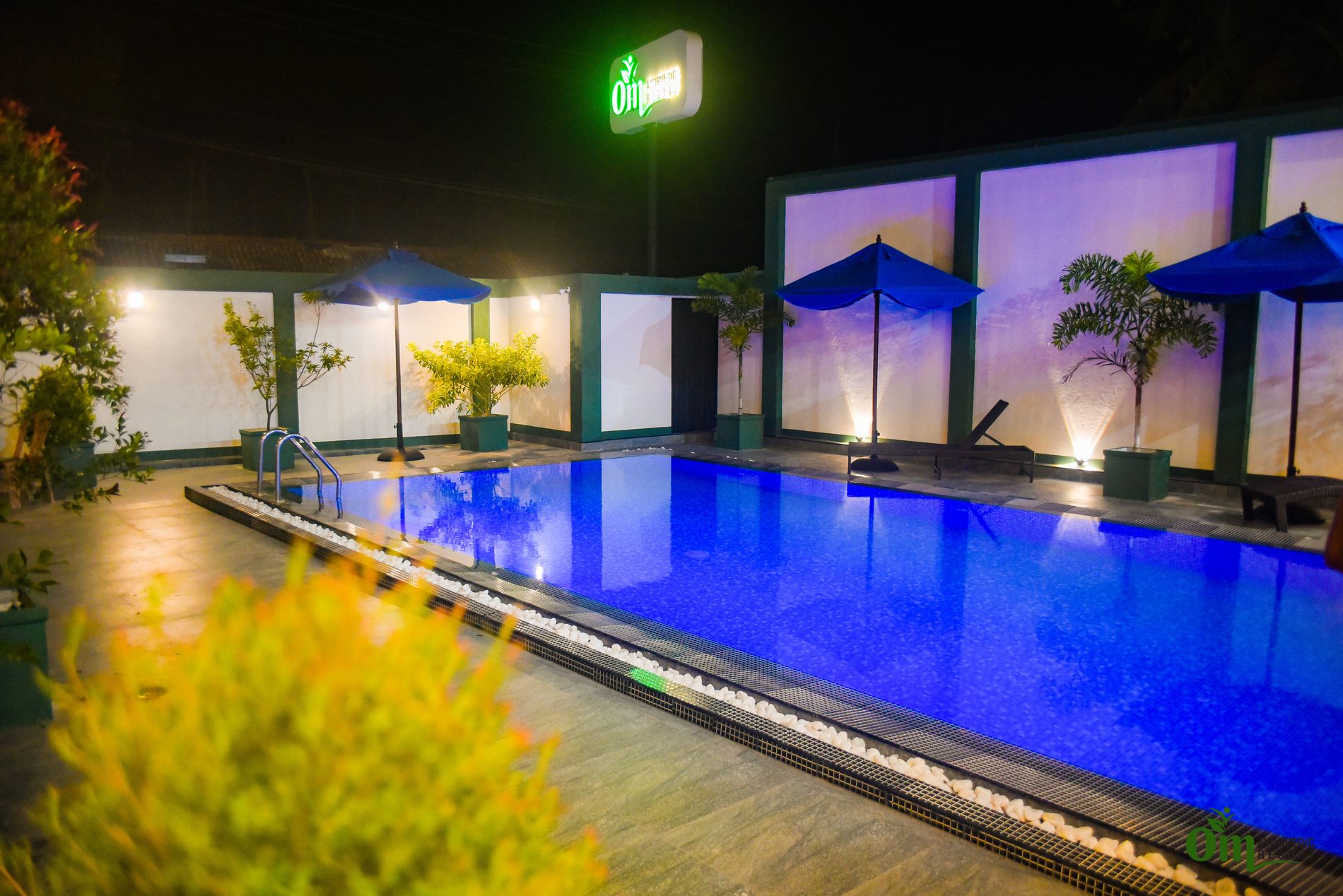 Pool night view
